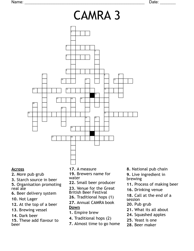BEER Crossword WordMint BEER Crossword WordMint