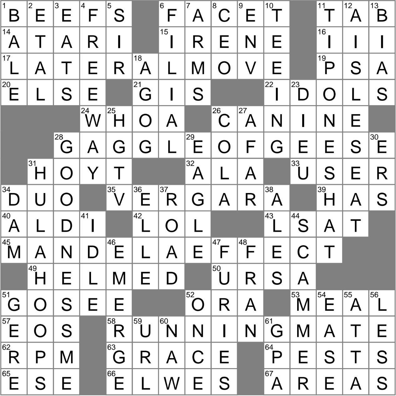 Befitting An Offspring Crossword Clue Archives LAXCrossword