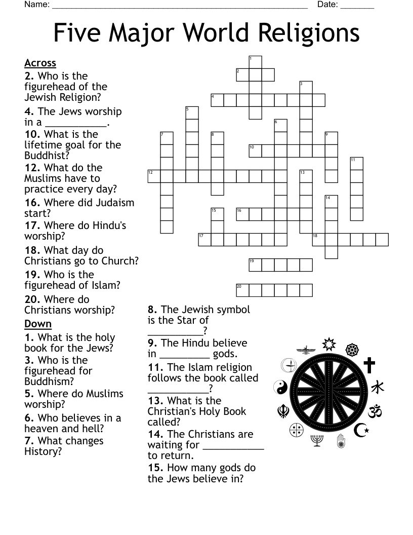 Belief Systems Crossword WordMint