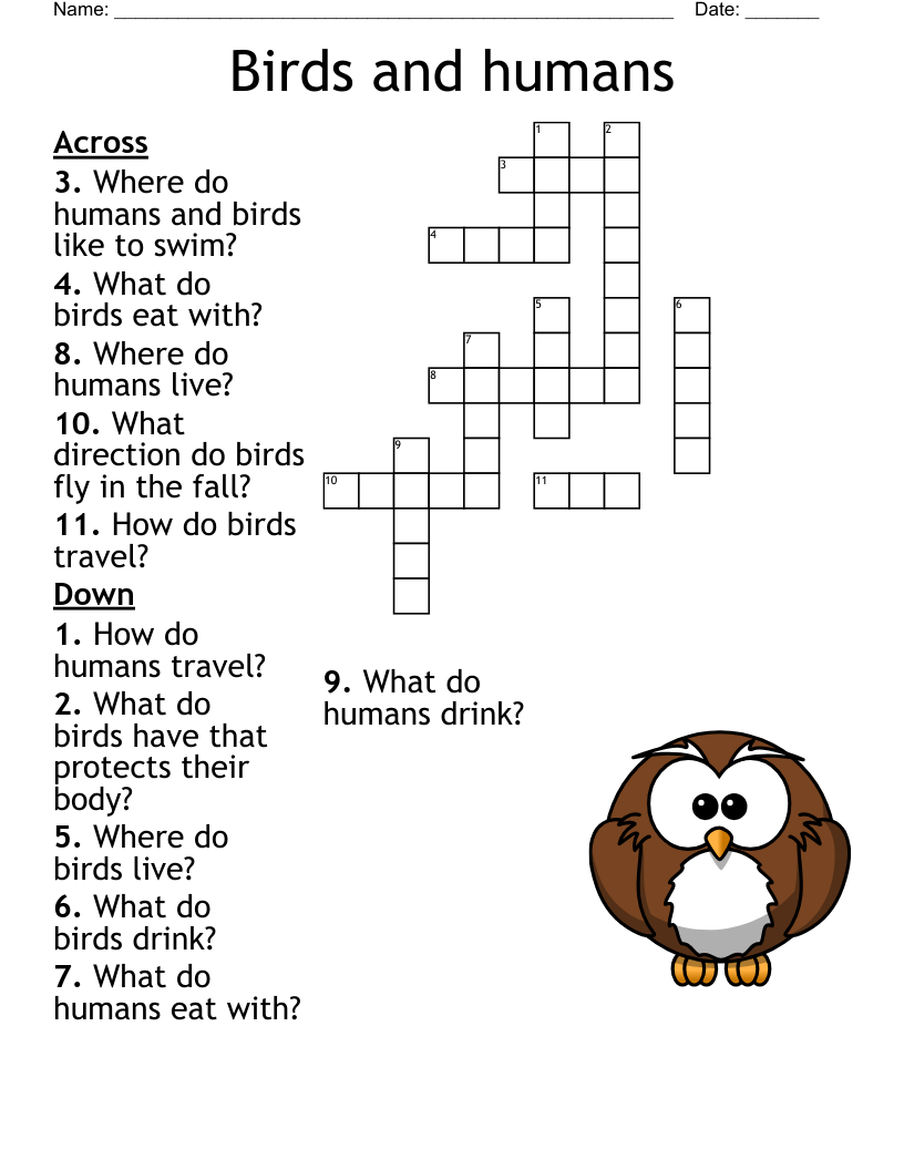 bird of prey crossword clue