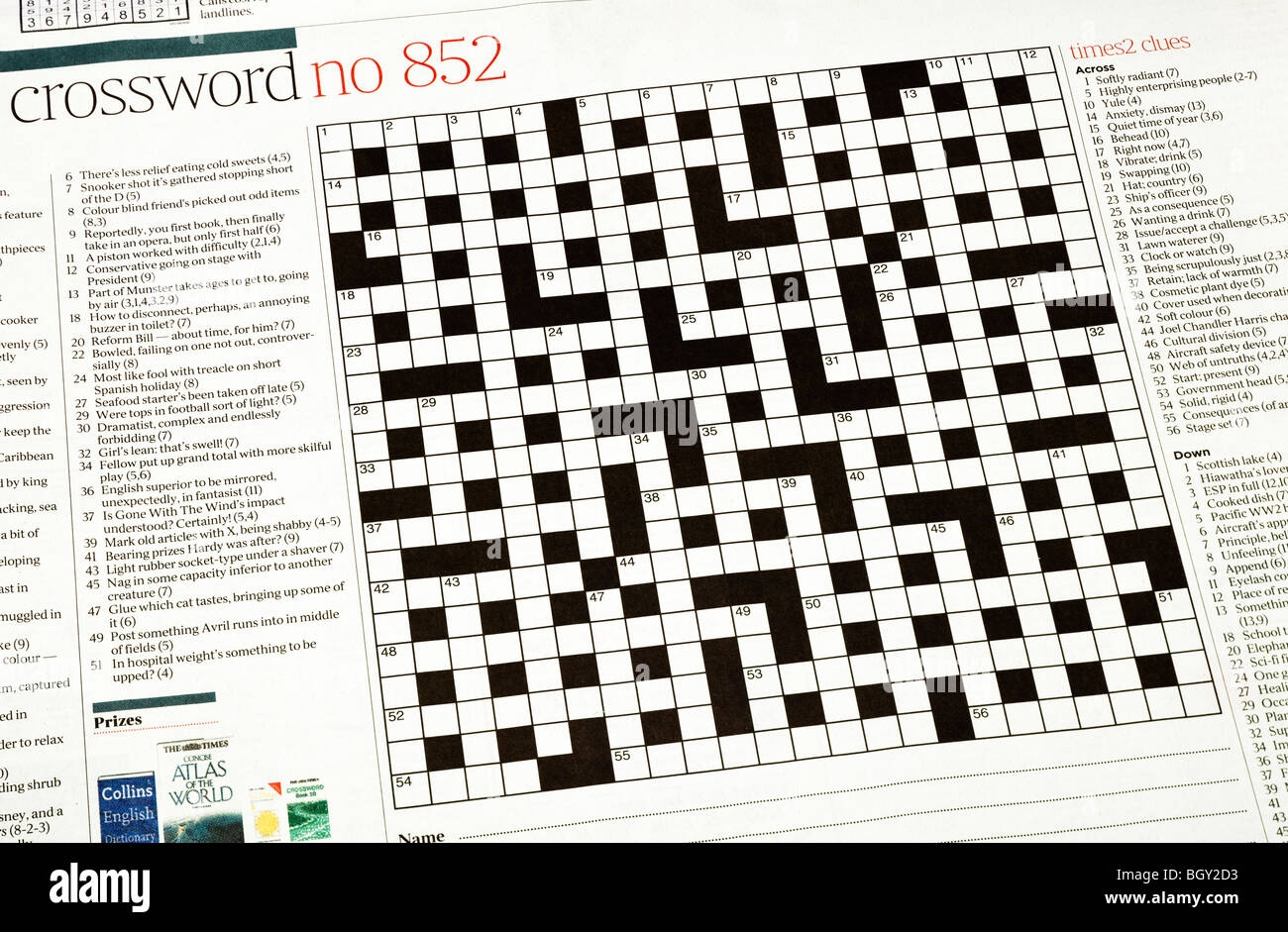Blank Crossword Puzzle Hi res Stock Photography And Images Alamy