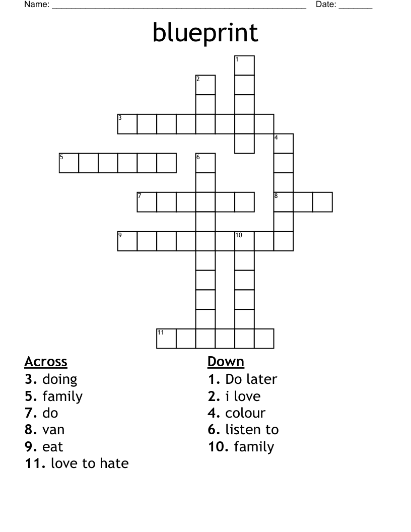 Blueprint Crossword WordMint