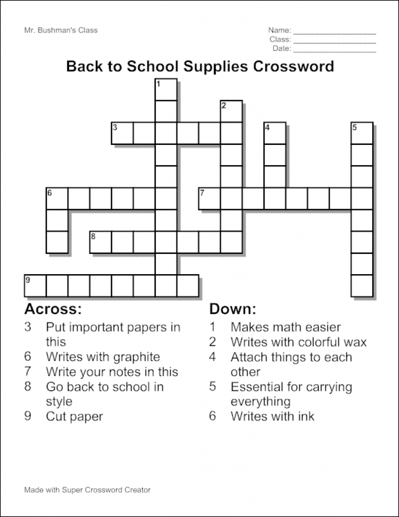 Build Your Own Crossword Puzzle Free Printable Printable Word Searches