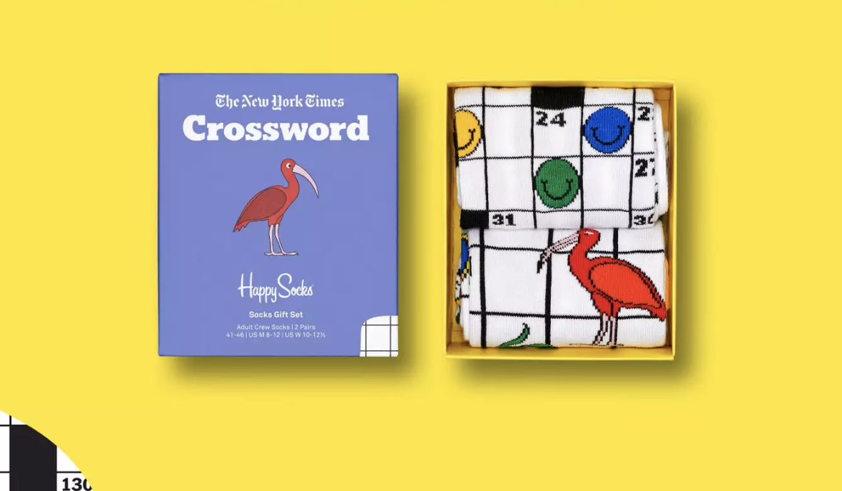 Buy Happy Socks New York Times Crossworld Puzzle Collection Gift Set Pack