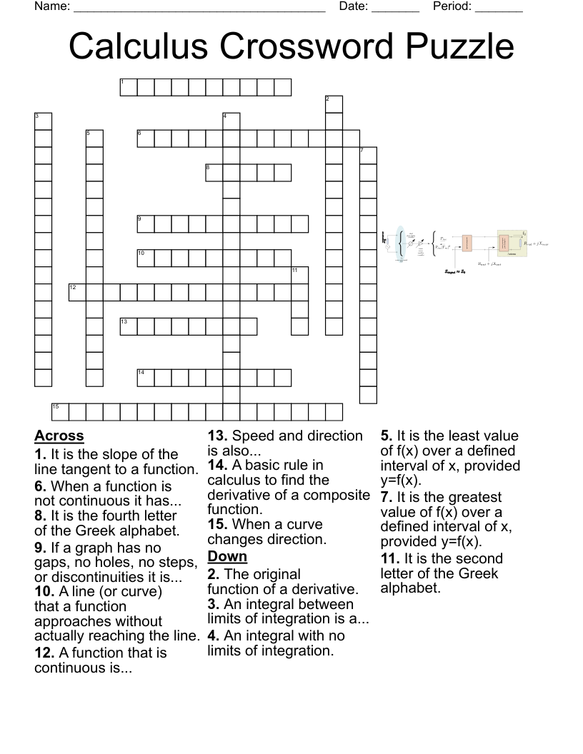 Calculus Crossword Puzzle WordMint Calculus Crossword Puzzle WordMint