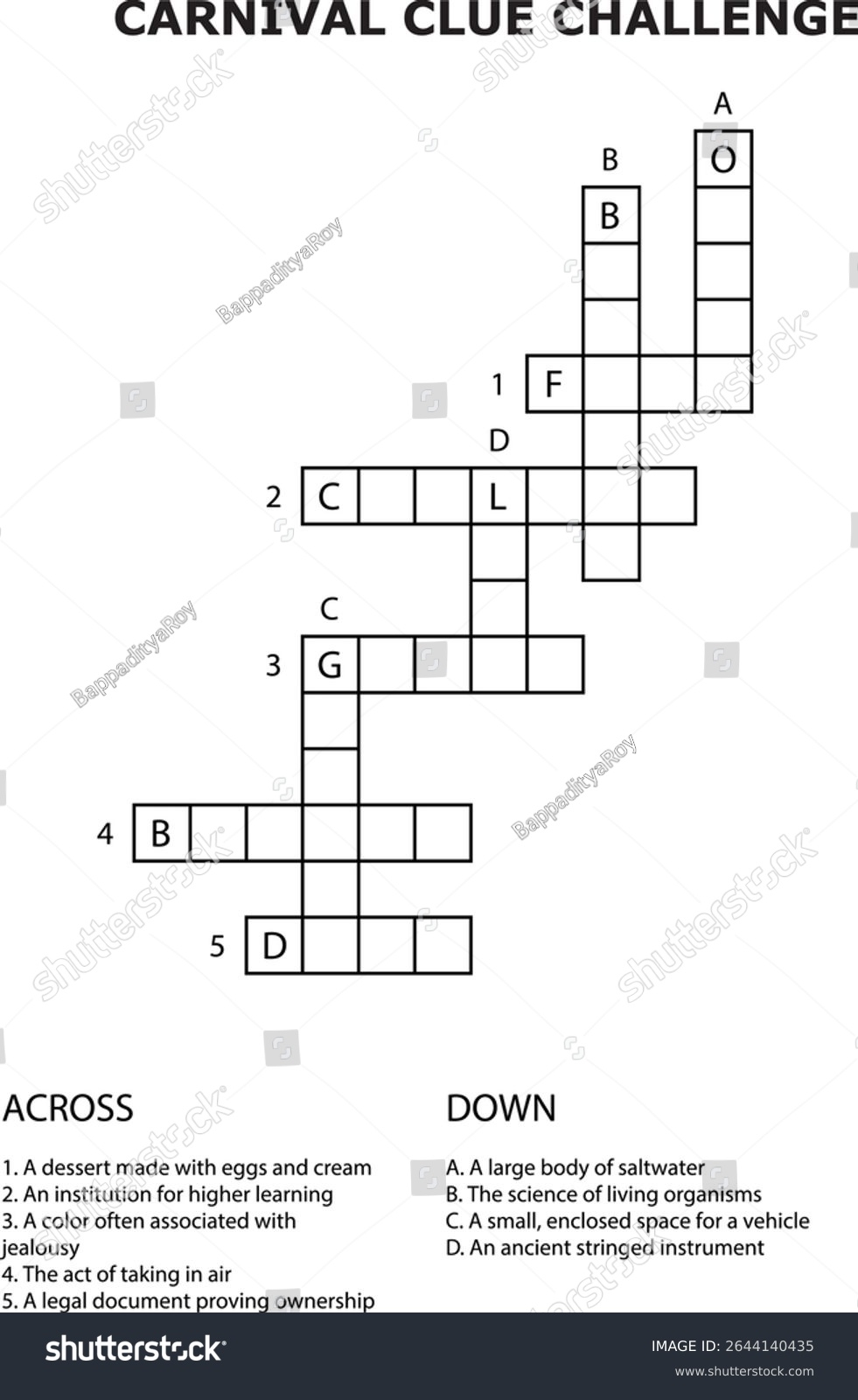 Carnival Clue Challenge Crossword Puzzle Grid Stock Vector Royalty Free 2644140435 Shutterstock Carnival Clue Challenge Crossword Puzzle Grid Stock Vector Royalty Free 2644140435 Shutterstock