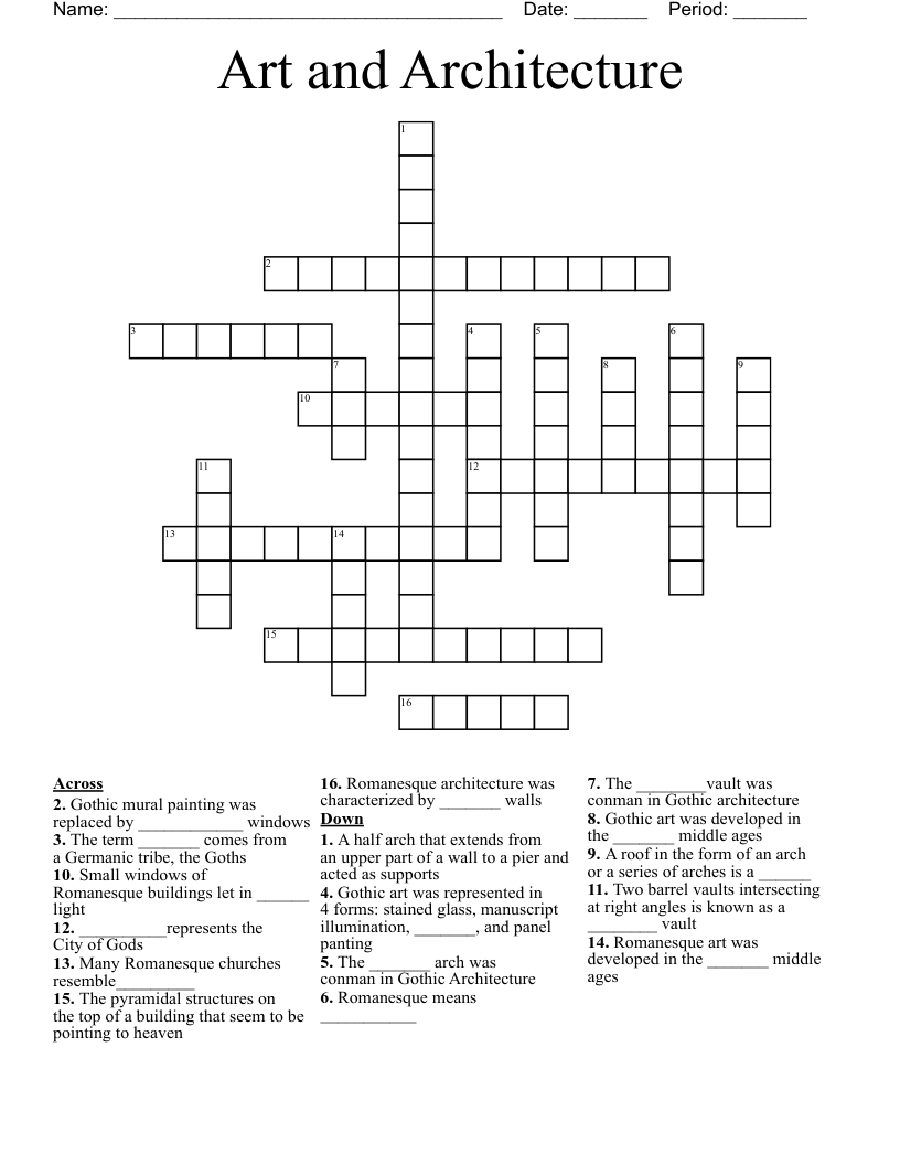 Cathedral Crossword WordMint