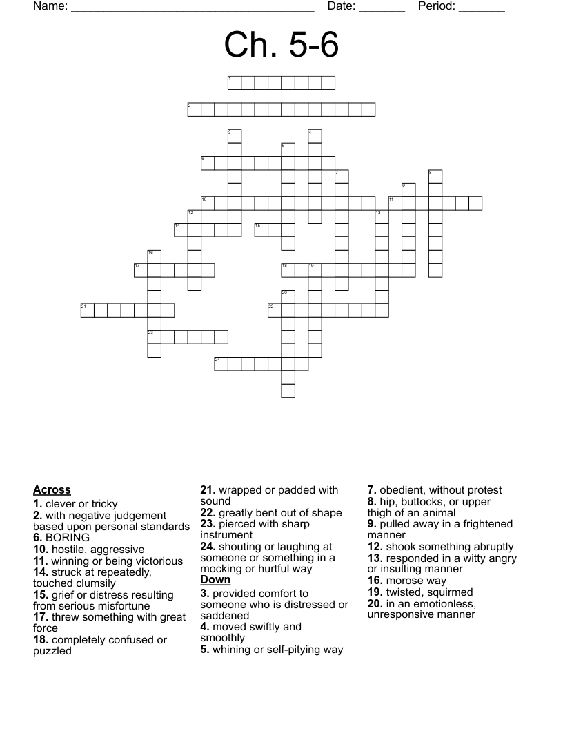 Ch 5 6 Crossword WordMint