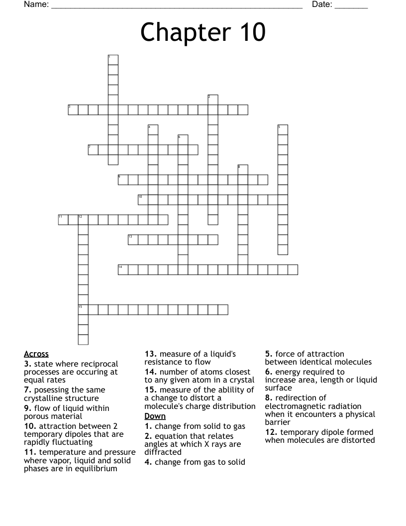 Chapter 10 Crossword WordMint Chapter 10 Crossword WordMint