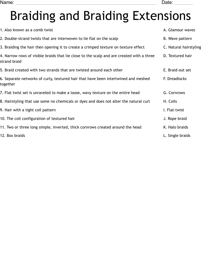 braid crossword clue