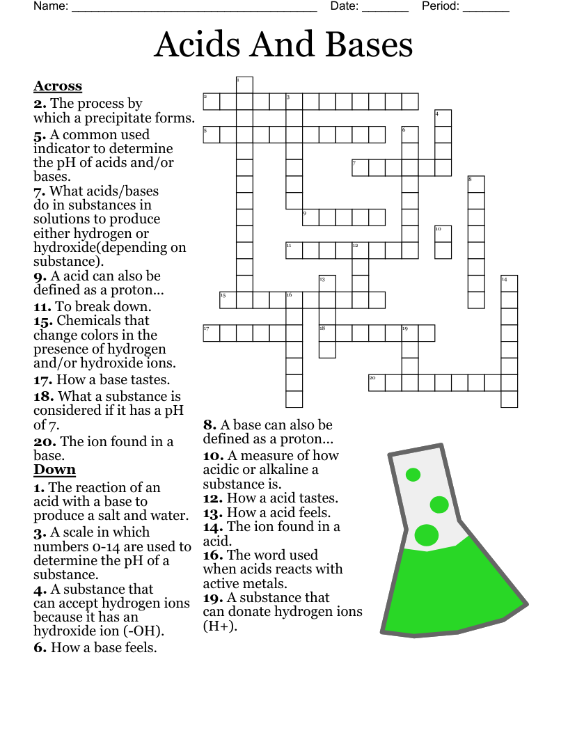 Chapter 20 Chemical Texture Crossword WordMint