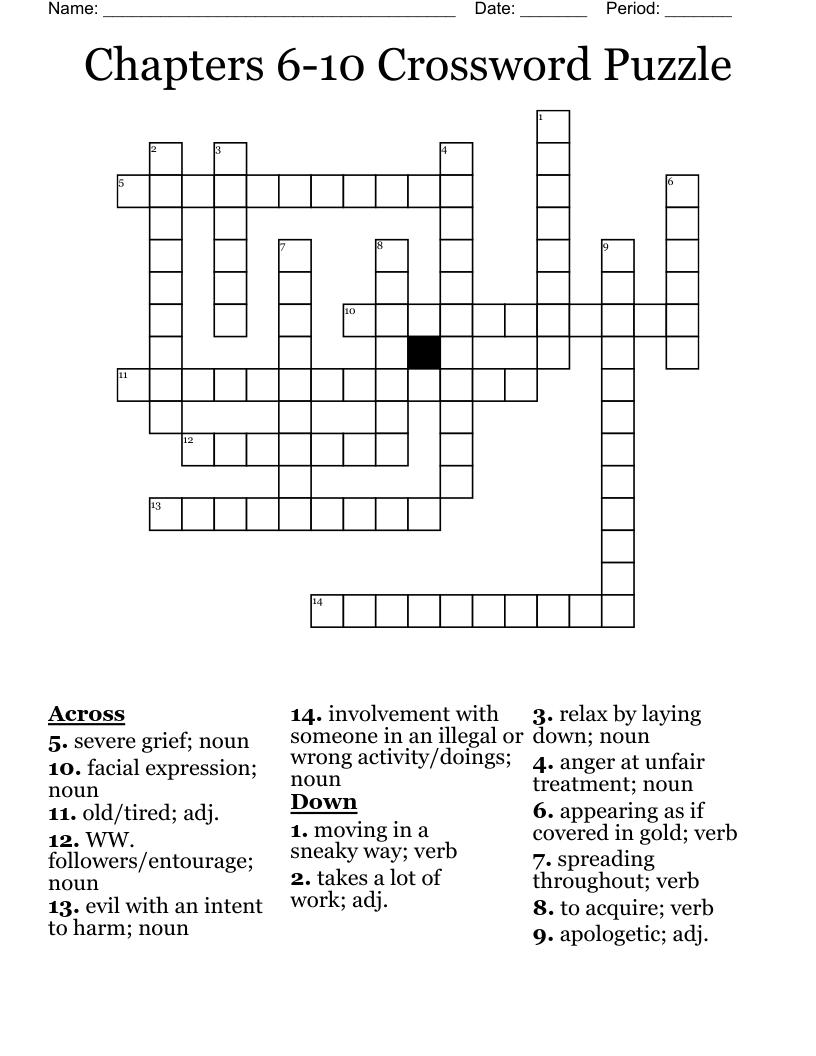 Chapters 6 10 Crossword Puzzle WordMint Chapters 6 10 Crossword Puzzle WordMint