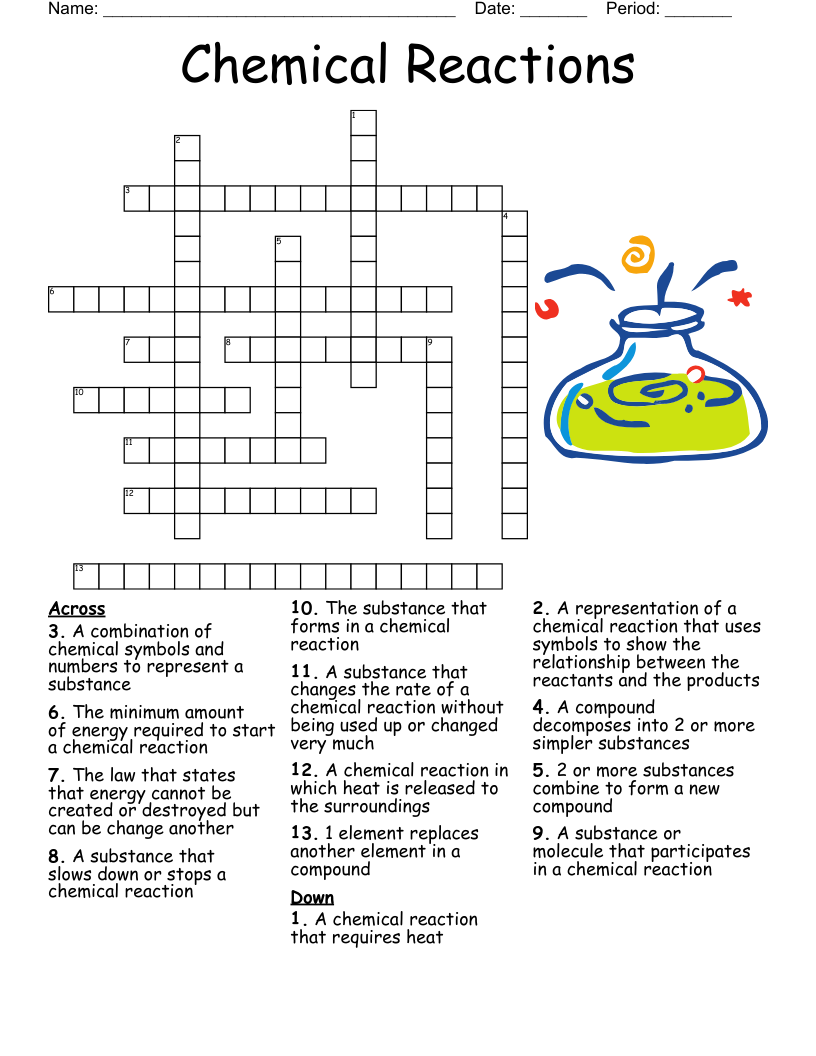 Chemistry Crossword WordMint