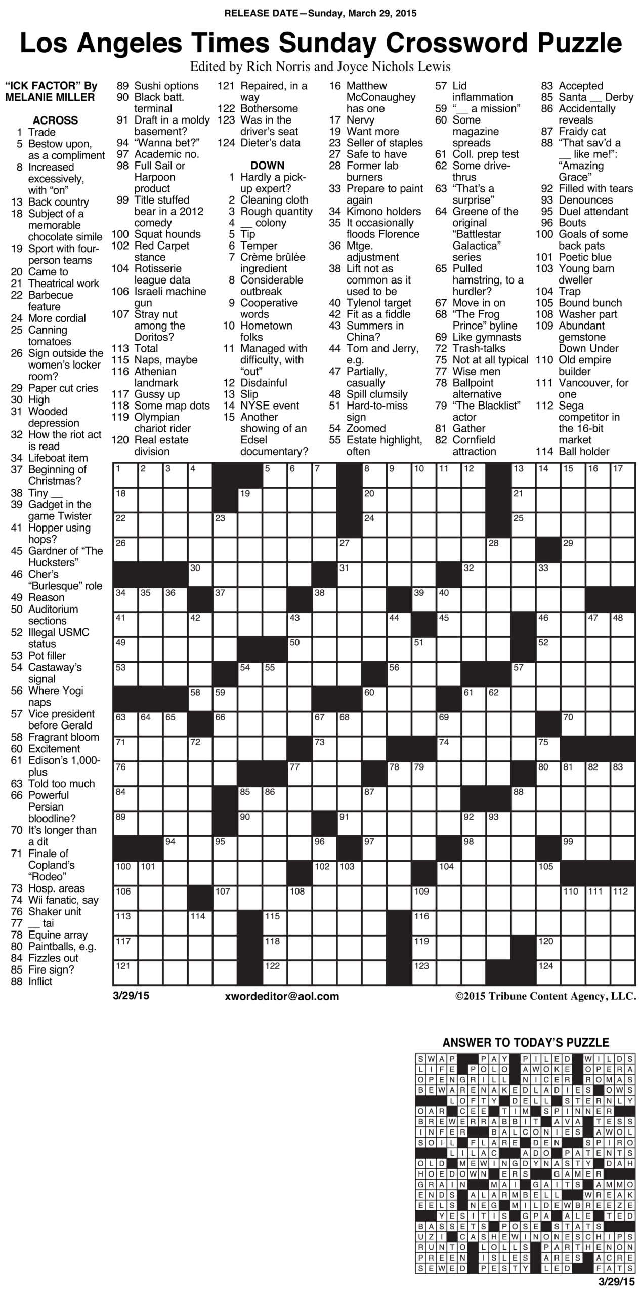 chicago sun crossword puzzle