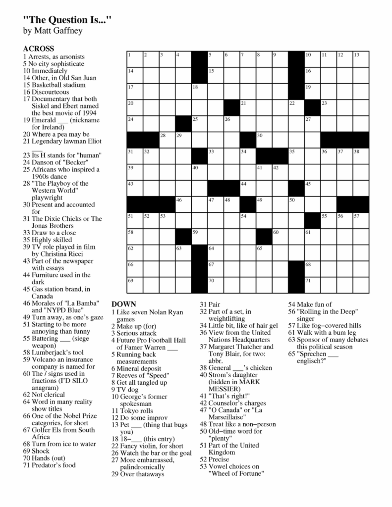 Chicago Tribune Crossword Puzzle Printable Printable Coloring Free