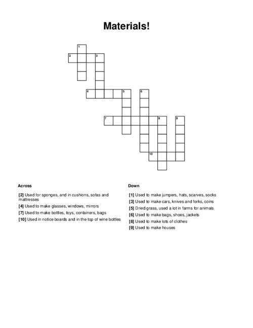 Chicken Coop Material Crossword Puzzle Clue At Emily Jenkins Blog