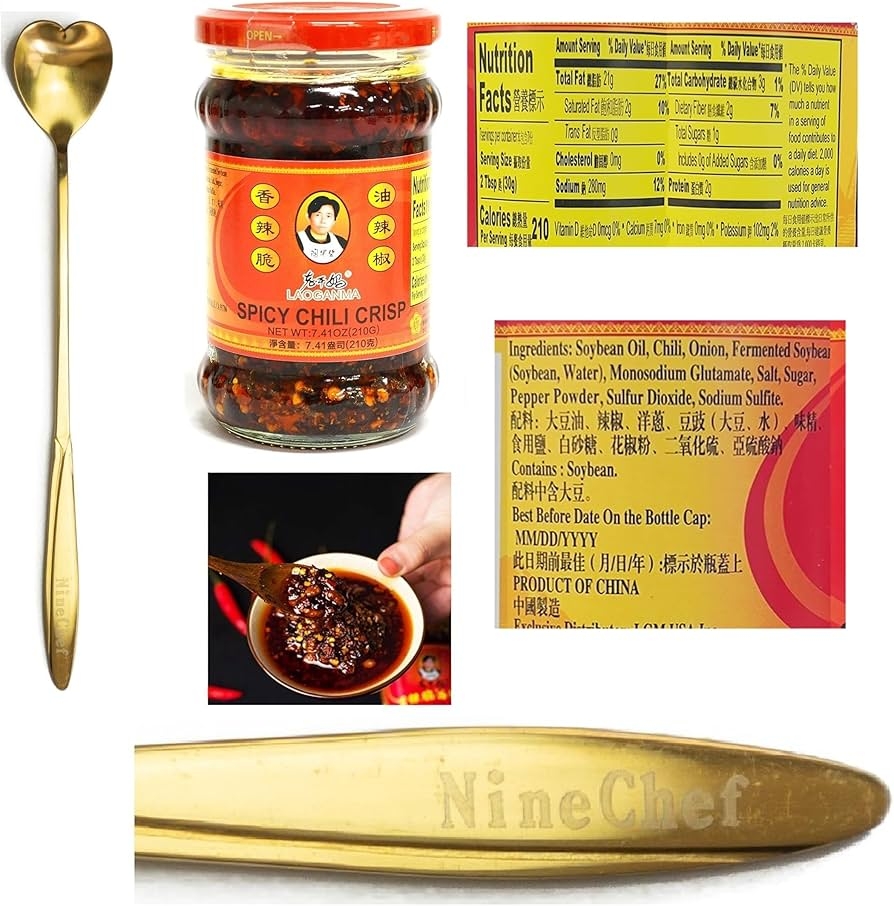 Chilli Crisp Laoganma Spicy Sauce Ban Fan Jiang 210g Crunchy Garlic Chili Oil