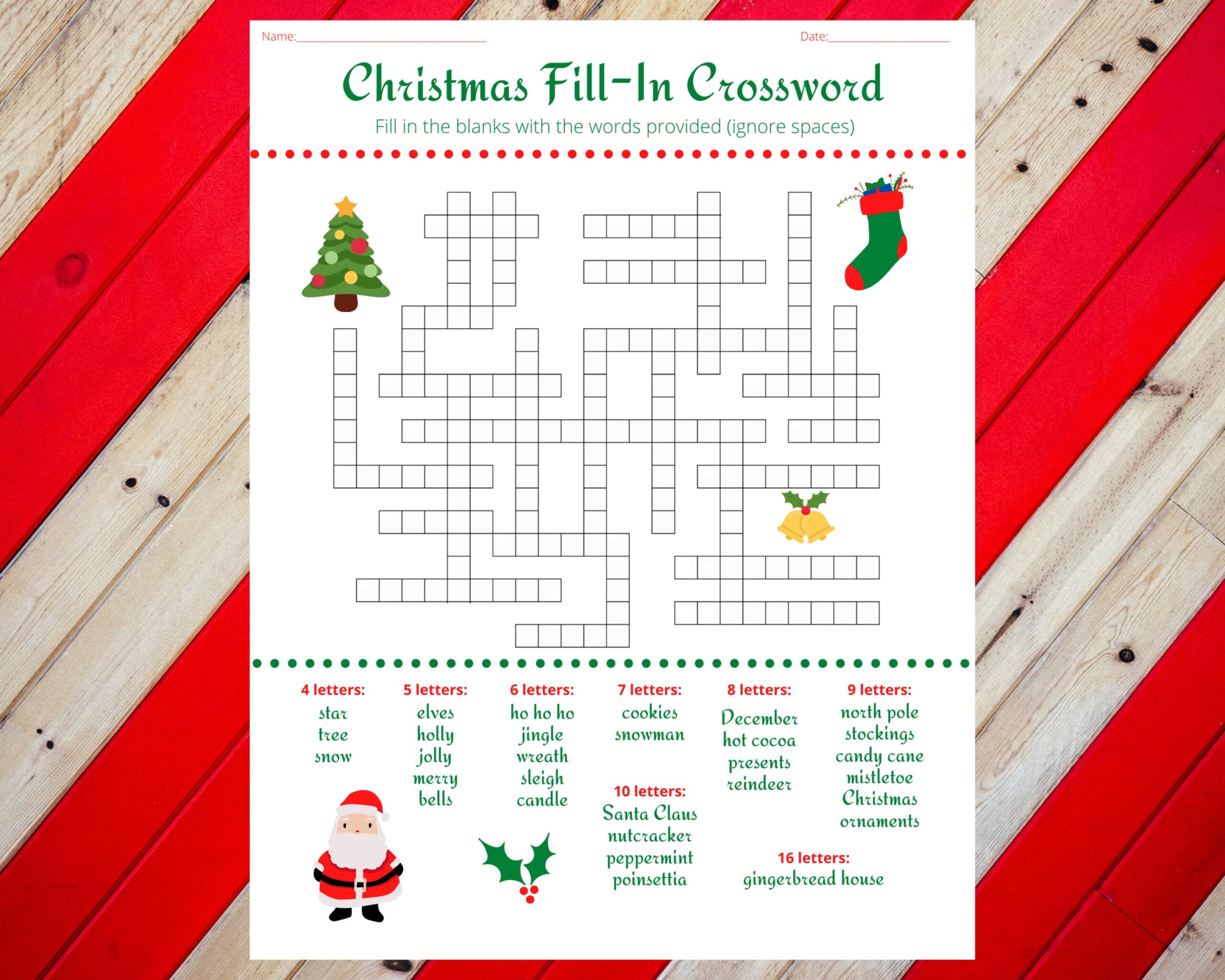 Christmas Crossword Puzzle Printable Fanny Printable