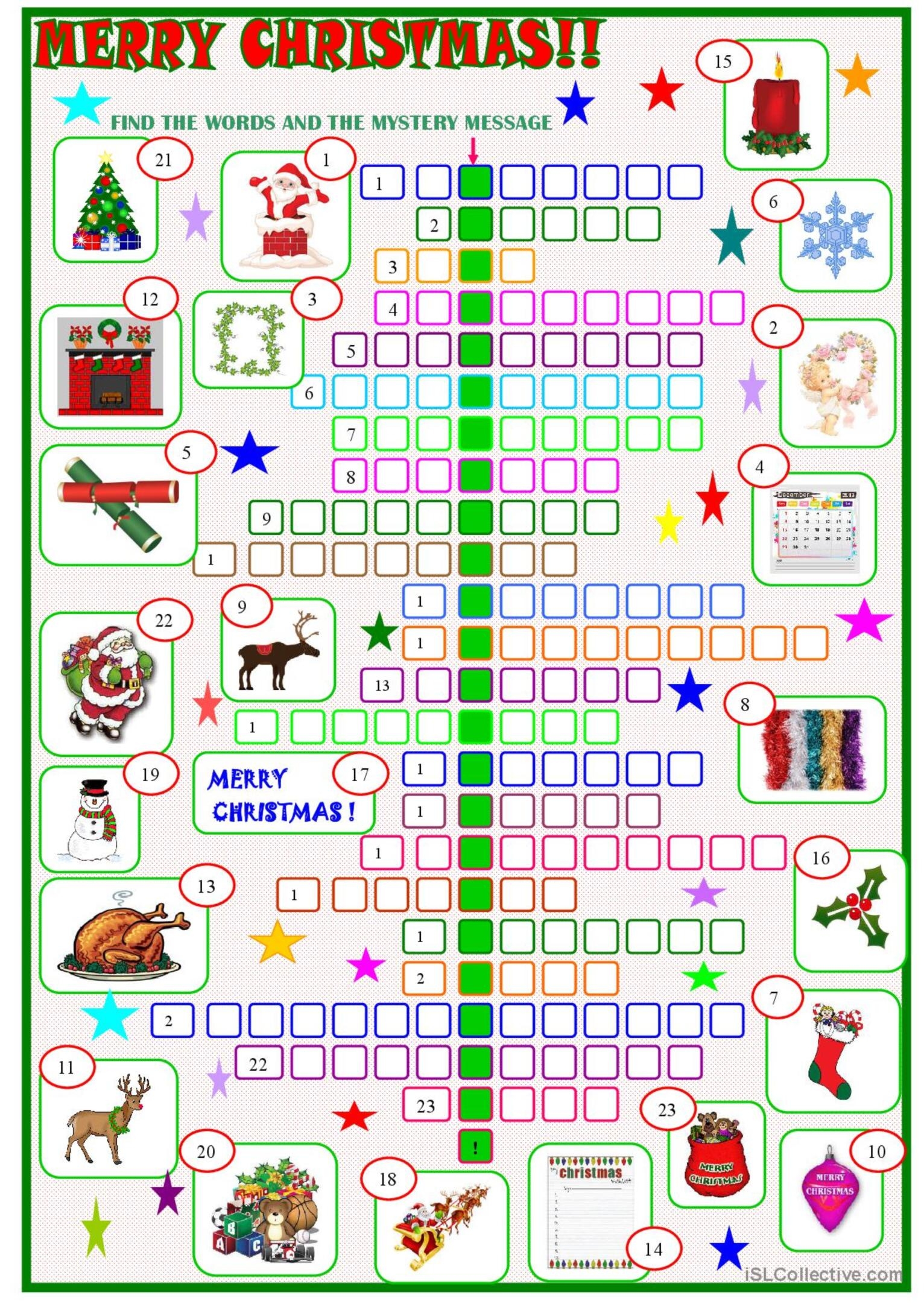 Christmas Crossword Puzzle With A English ESL Worksheets Pdf Doc Christmas Crossword Puzzle With A English ESL Worksheets Pdf Doc