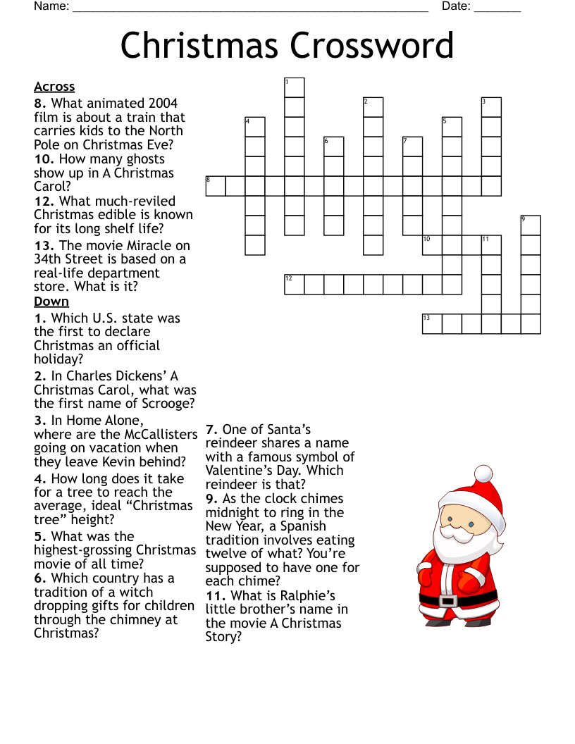 Christmas Movie Crossword Puzzles James Crossword Puzzles Christmas Movie Crossword Puzzles James Crossword Puzzles