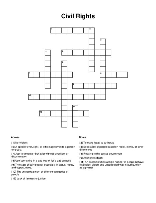 fairness crossword puzzle clue fairness crossword puzzle clue
