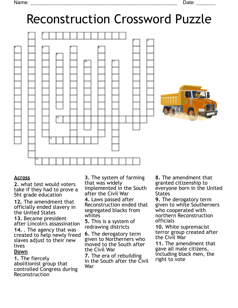 Civil War Crossword Puzzle Civil War Crossword Puzzle