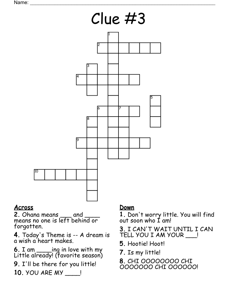 Clue 3 Crossword WordMint Clue 3 Crossword WordMint