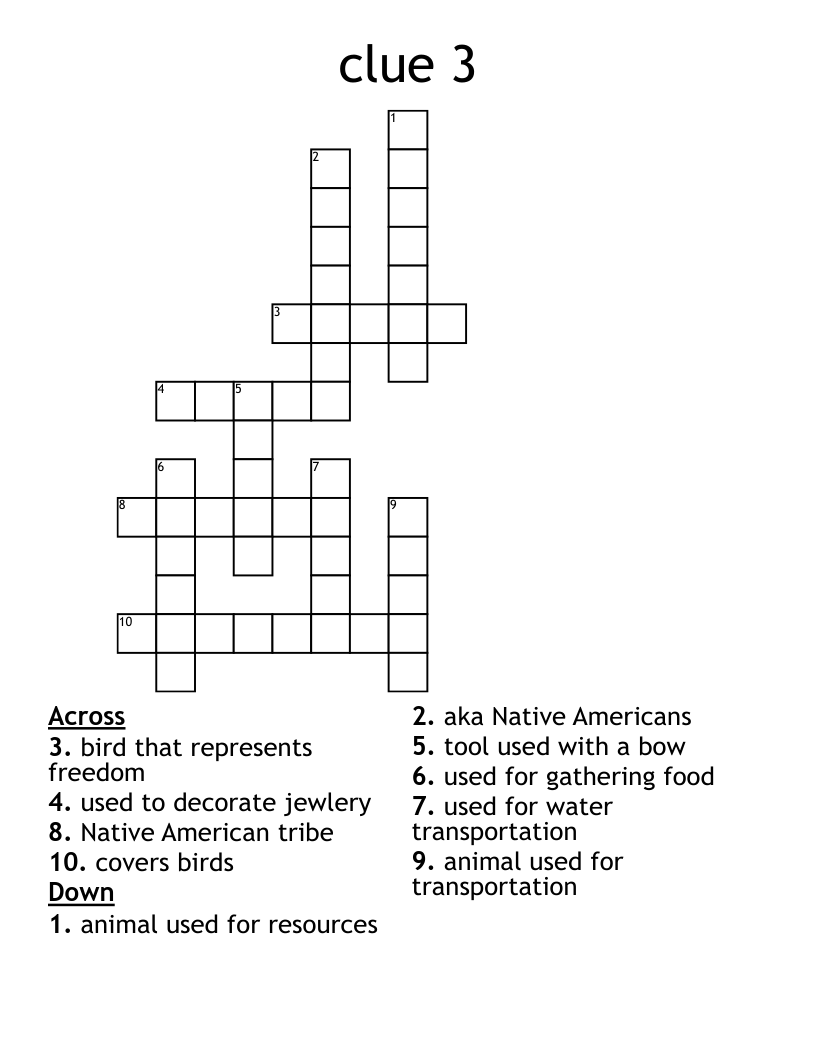 Clue 3 Crossword WordMint