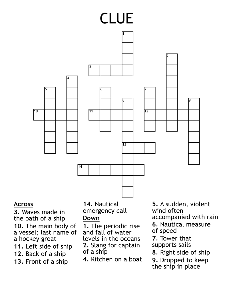 CLUE Crossword WordMint