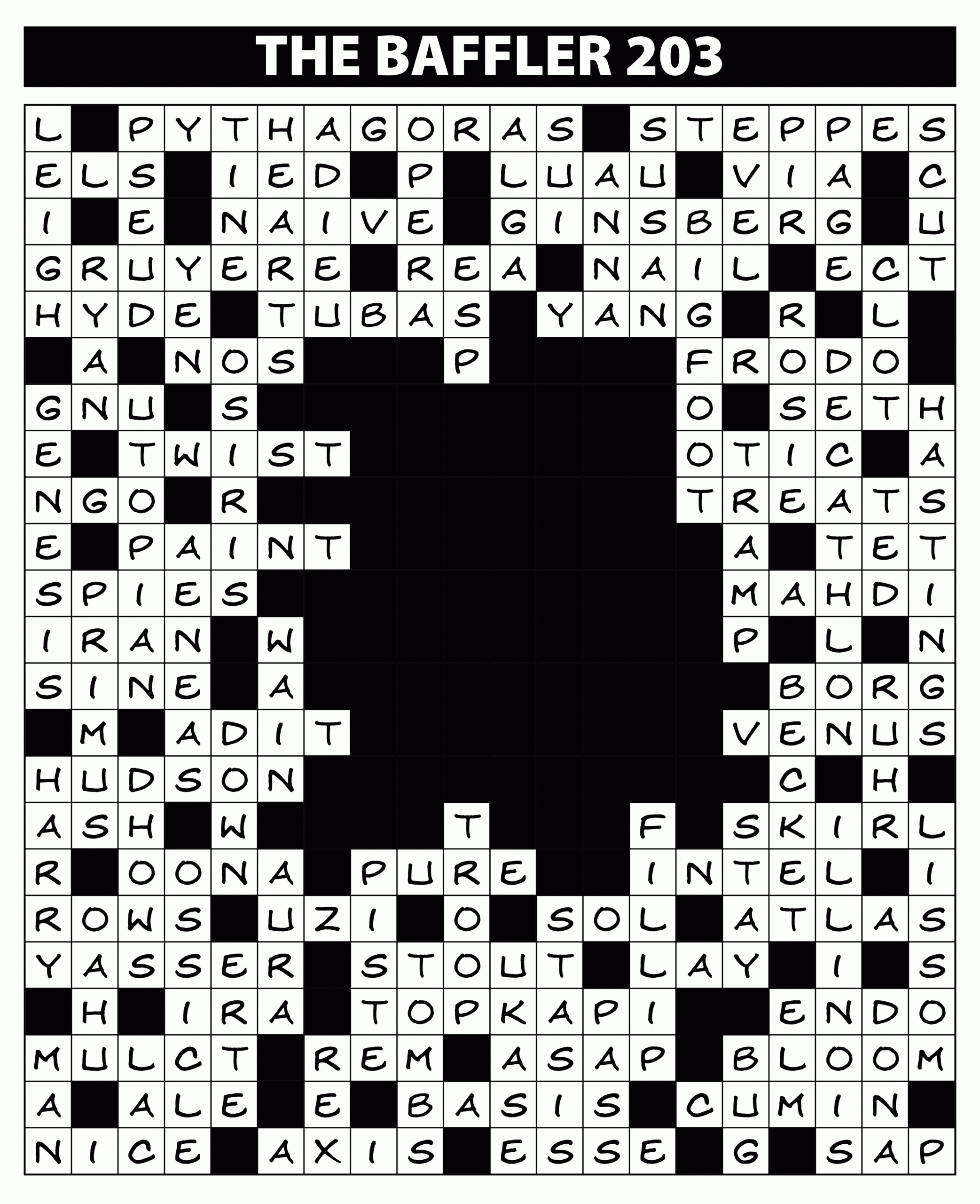 Colossus 203 Competition Solutions Lovatts Crossword Puzzles Games Trivia