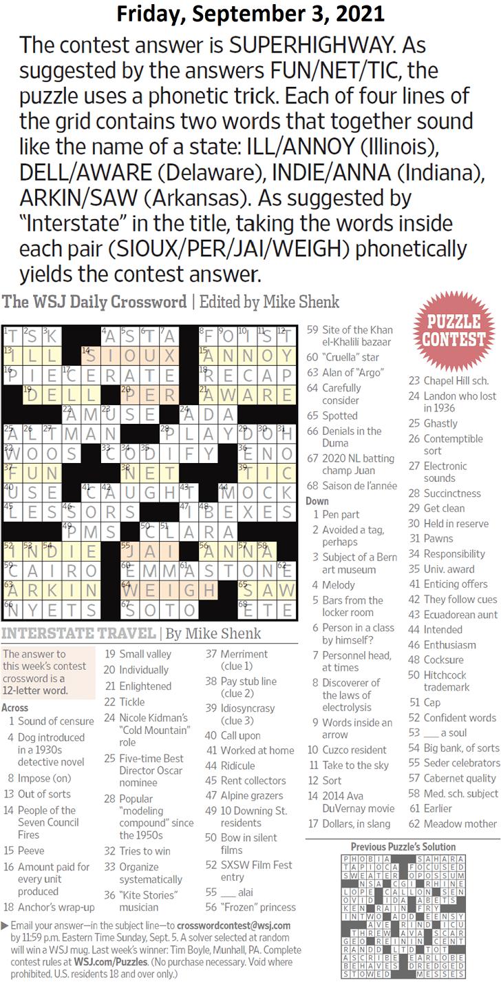 Common Aspiration Crossword