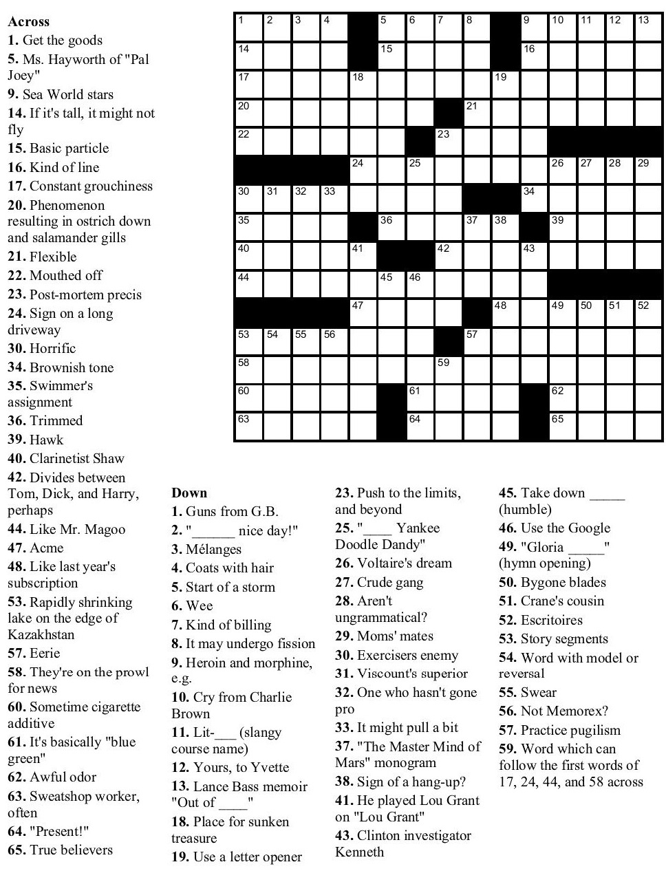Commuter Crossword Puzzle Printable Free Printable Crosswords