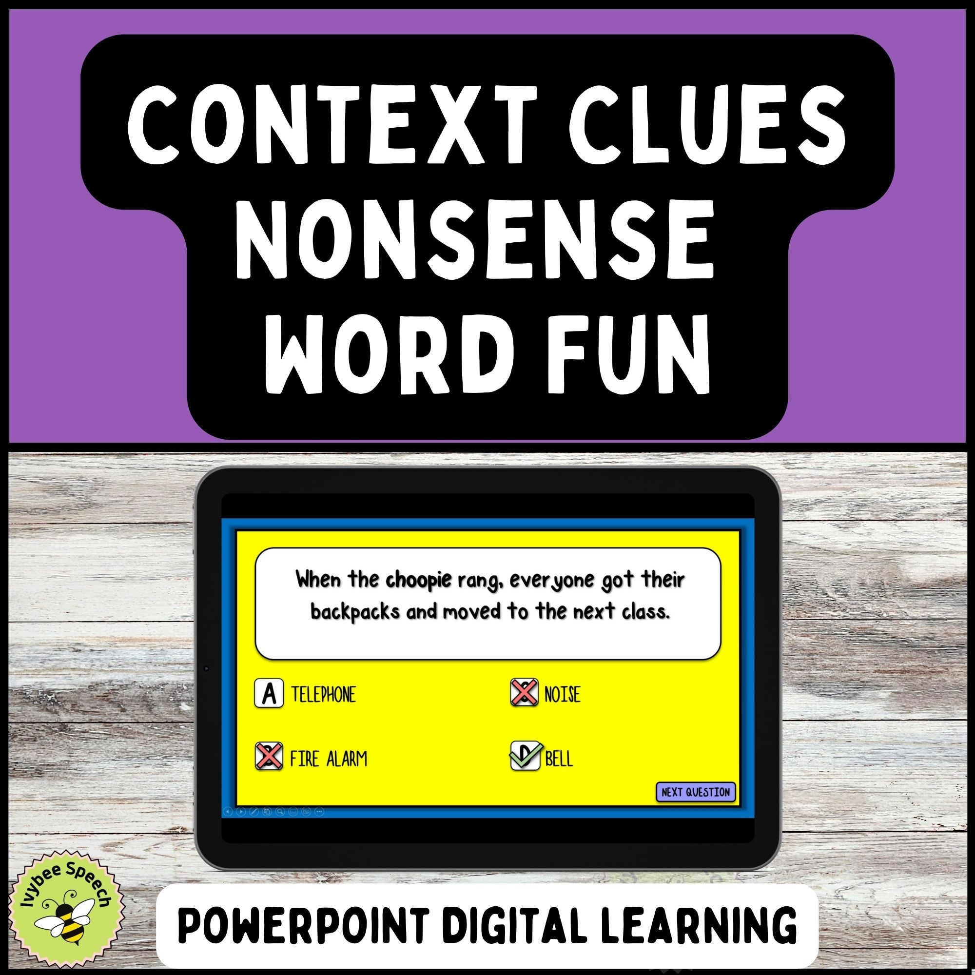 Context Clues Nonsense Word Fun PowerPoint Activity Classful