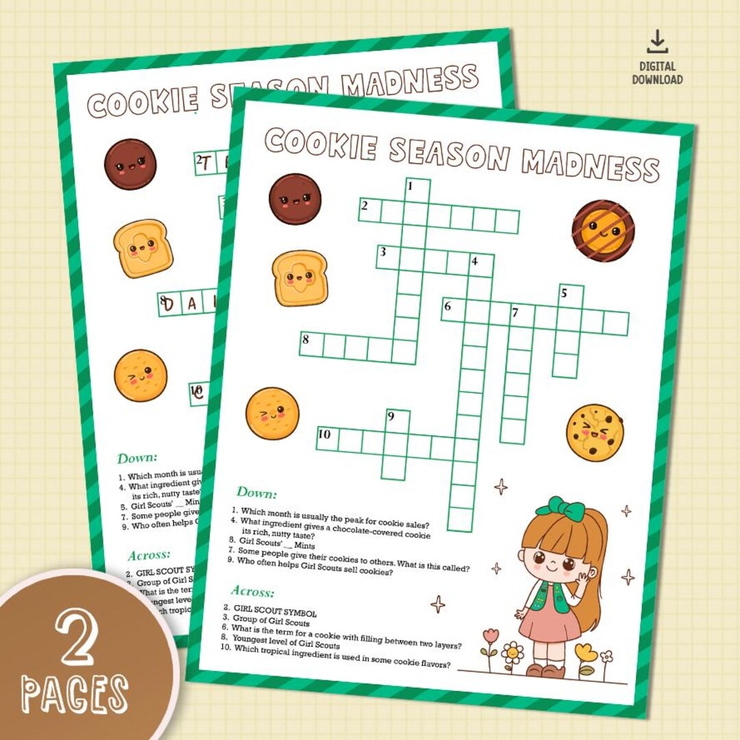 girl scout cookie type crossword clue