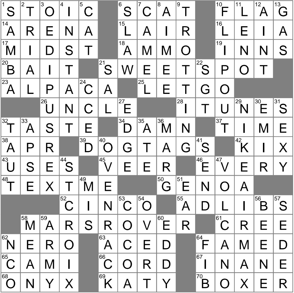 Cookie Sheet Holder Crossword Clue Archives LAXCrossword