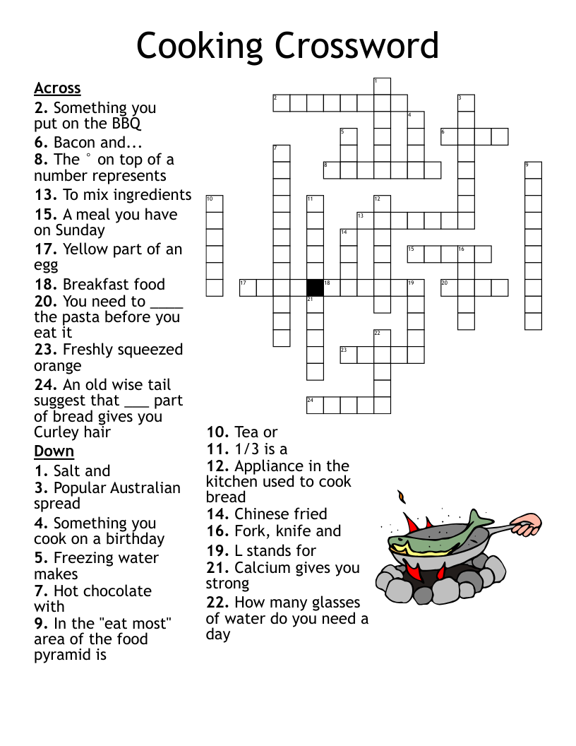 Cooking Crossword WordMint Cooking Crossword WordMint