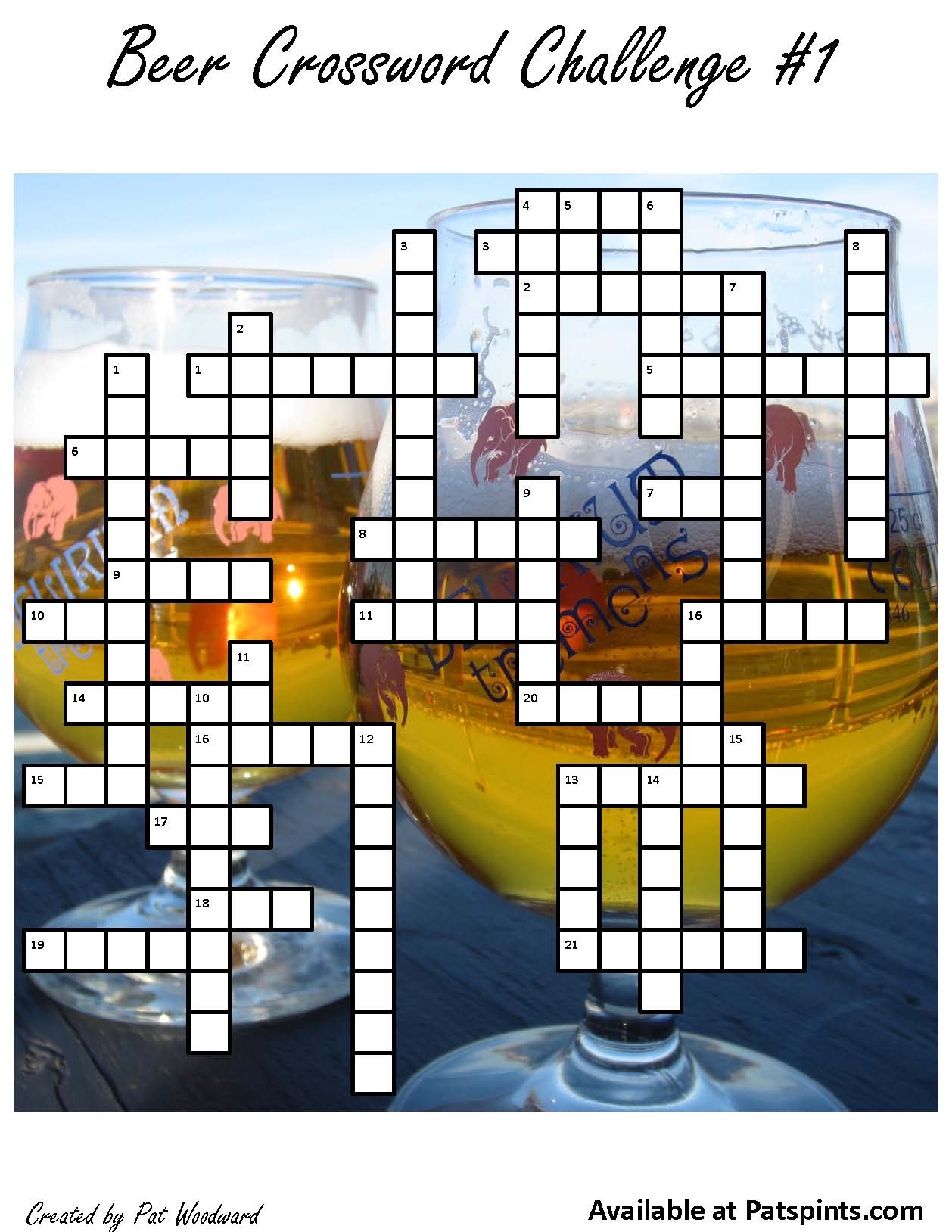 Craft Beer Crossword Puzzle 1 Pat s Pints Craft Beer Crossword Puzzle 1 Pat s Pints