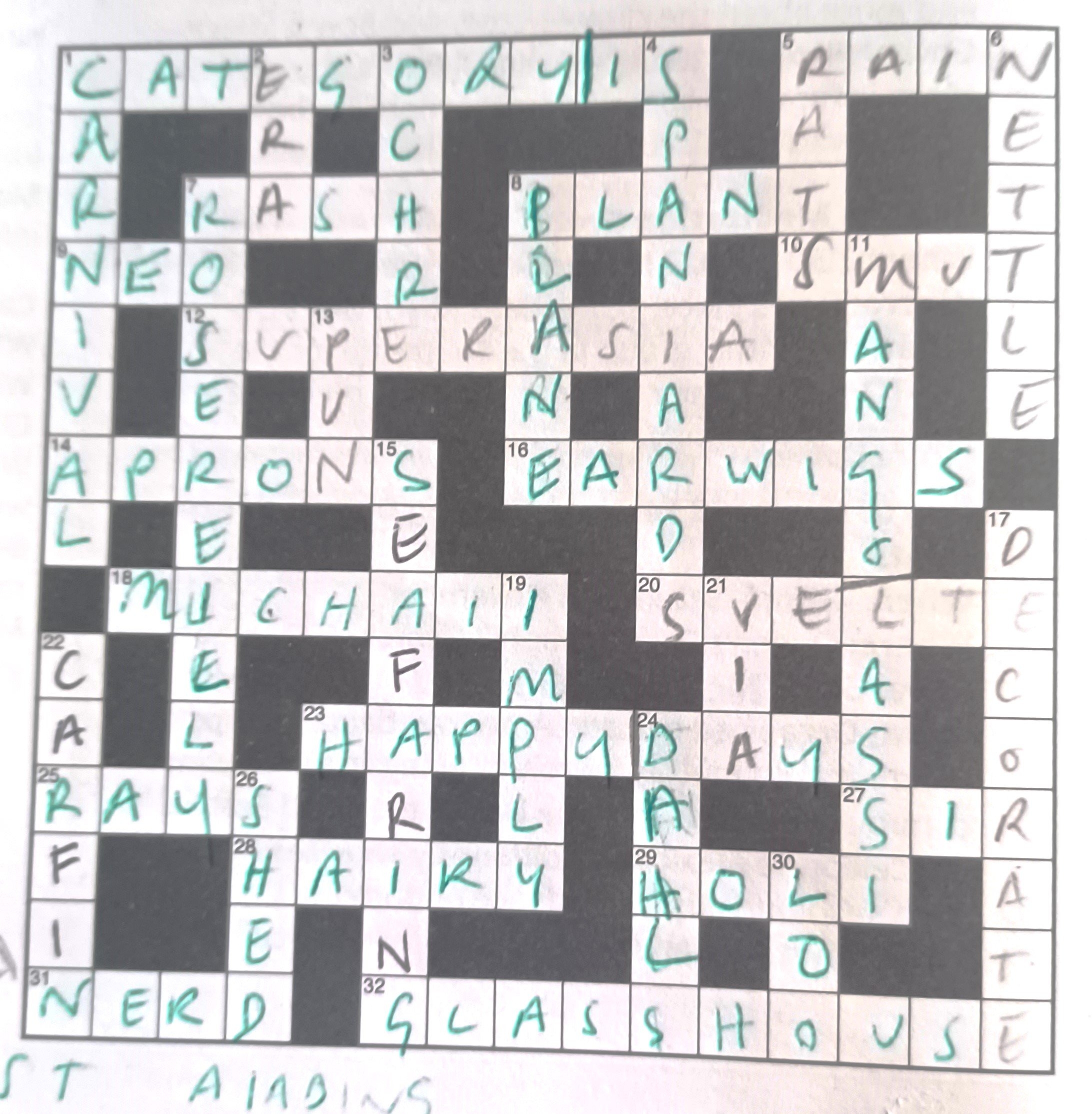 Crossmyword Answers And Explainers To Greater Govanhill s Autumn Crossword Greater Govanhill