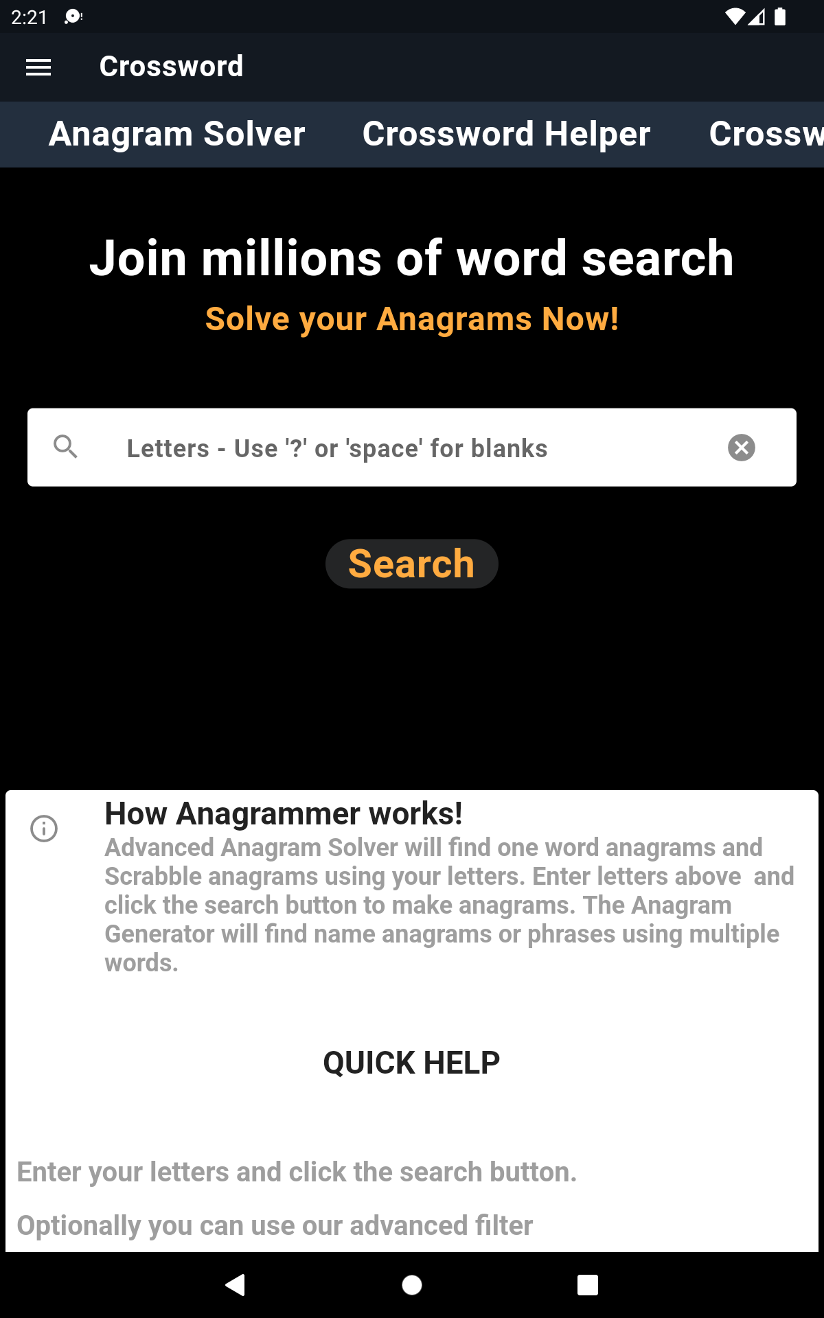 for one for one crossword