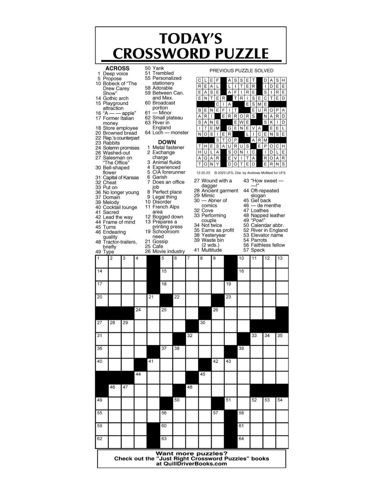 andrews mcmeel crossword