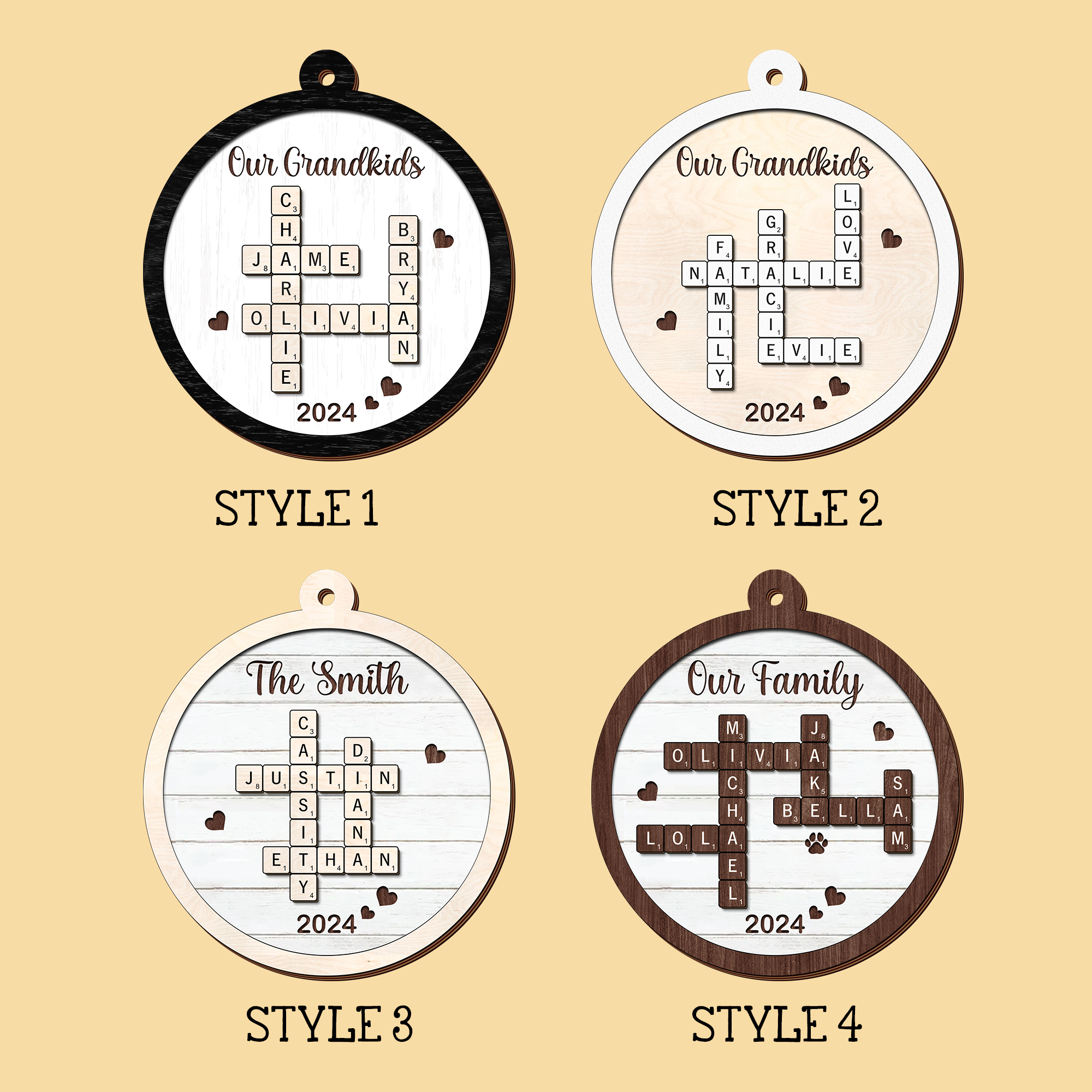 Crossword Christmas Ornament Crossword Puzzle 2 layer Personalized Laser Cut Wood Christmas Scrabble Christmas Ornament Crossword Christmas Ornament Crossword Puzzle 2 layer Personalized Laser Cut Wood Christmas Scrabble Christmas Ornament