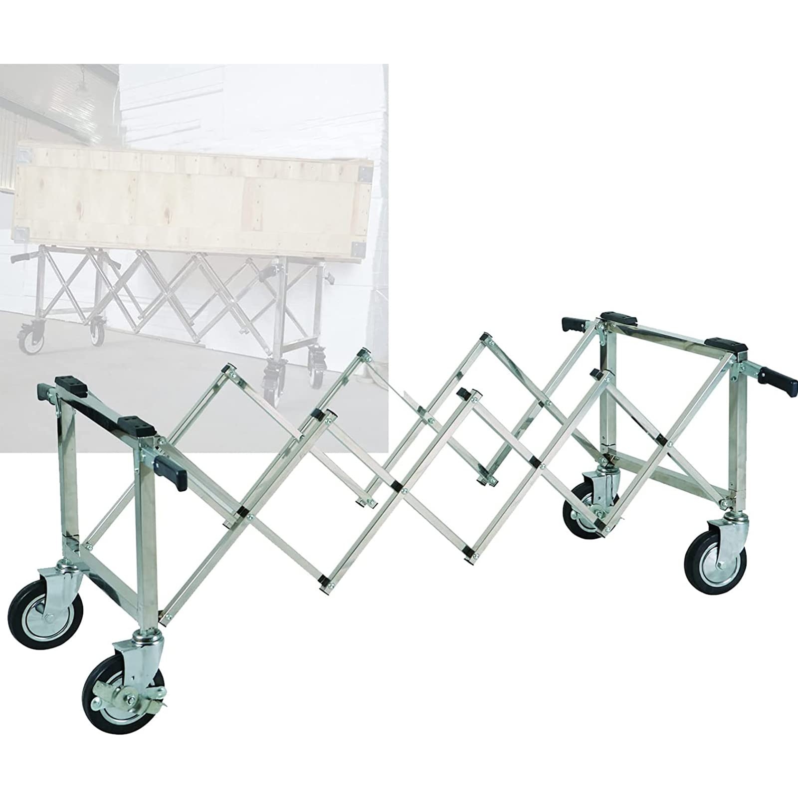 Crossword Clue Folding Coffin Stretcher Cart Aluminum Alloy Funeral Church Coffin Stand With Wheels Funeral Stand With Wheels 450kg Capacity