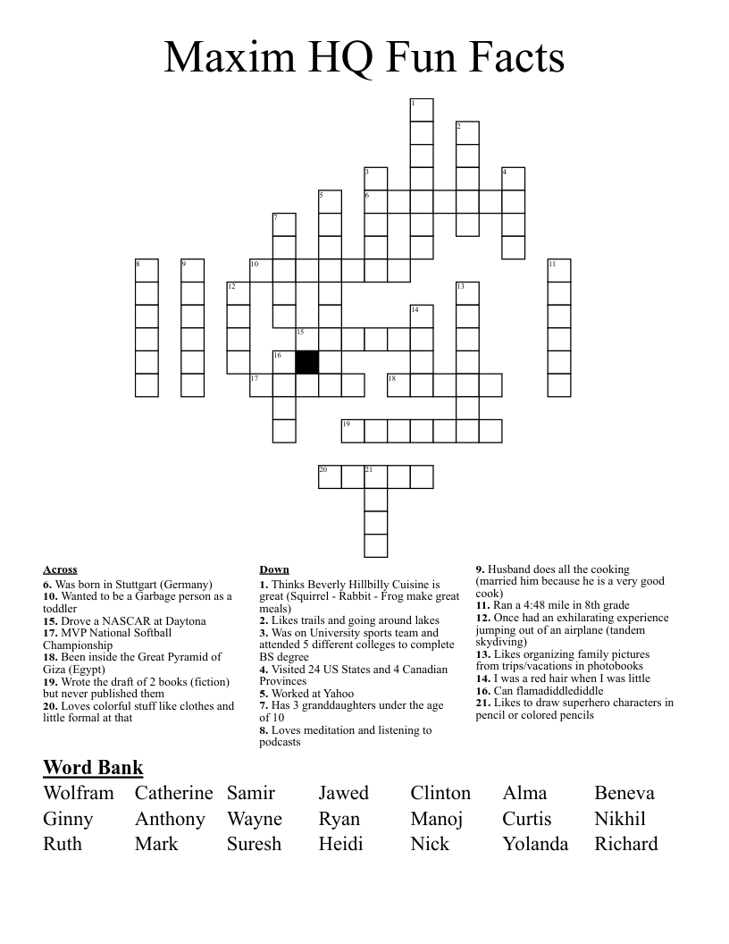 Crossword Clue For Maxim At Kevin Morel Blog