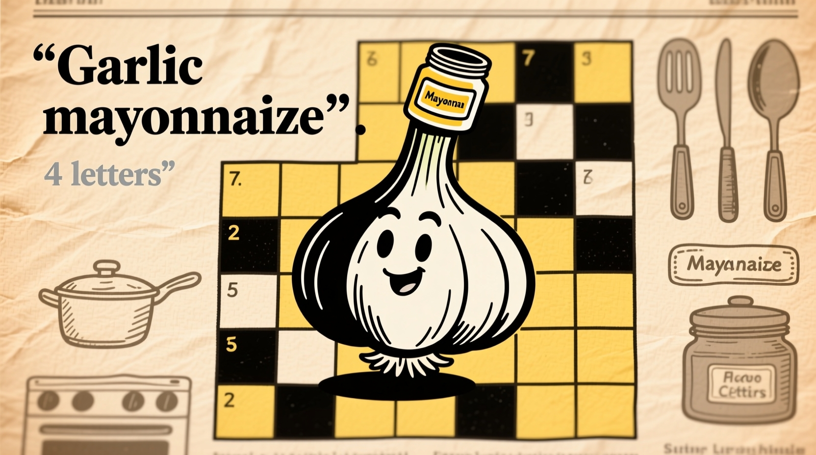 Crossword Clue Garlic Mayo The Answer Explained Crossword Clue Garlic Mayo The Answer Explained
