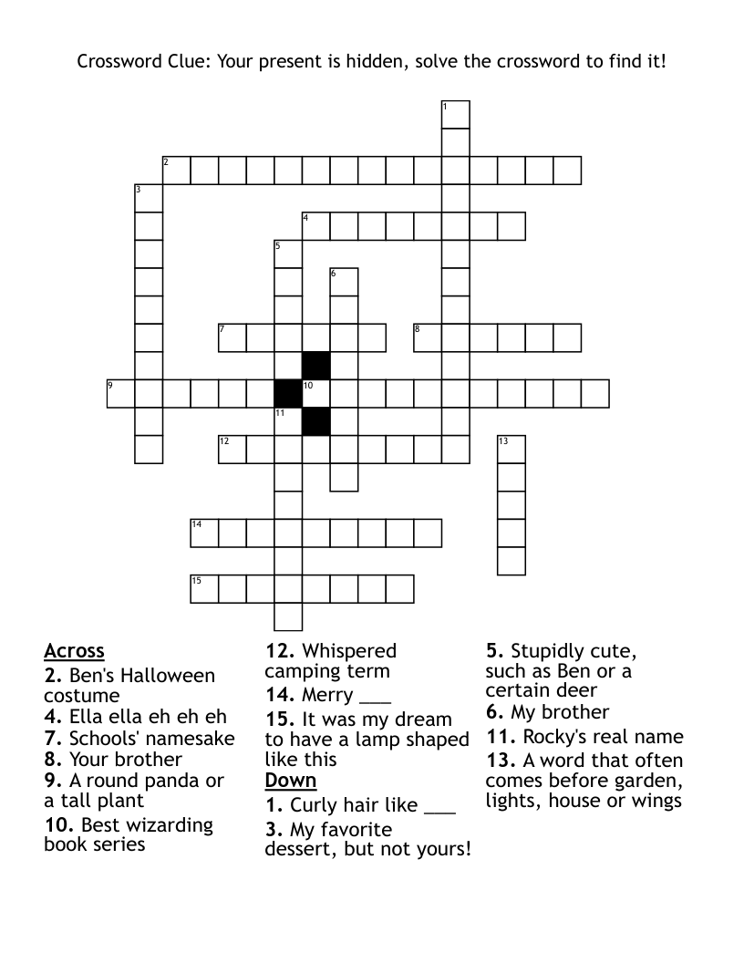 Crossword Clue Your Present Is Hidden Solve The Crossword To Find It WordMint Crossword Clue Your Present Is Hidden Solve The Crossword To Find It WordMint