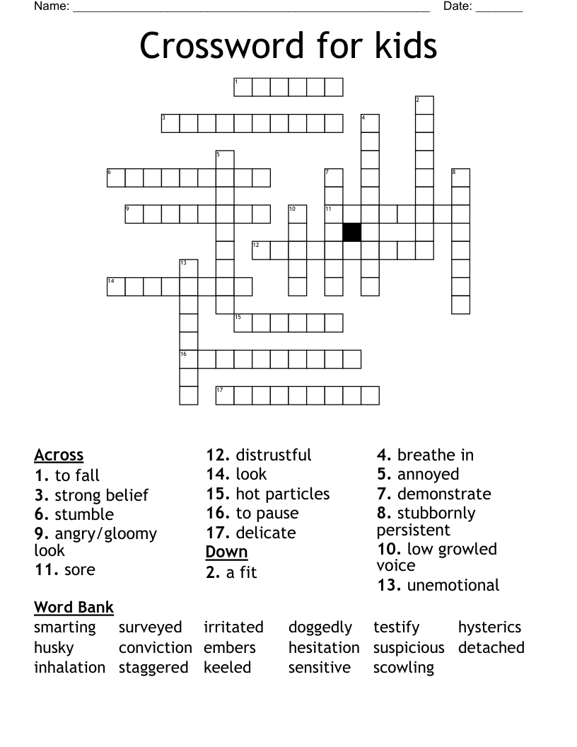 Crossword For Kids WordMint
