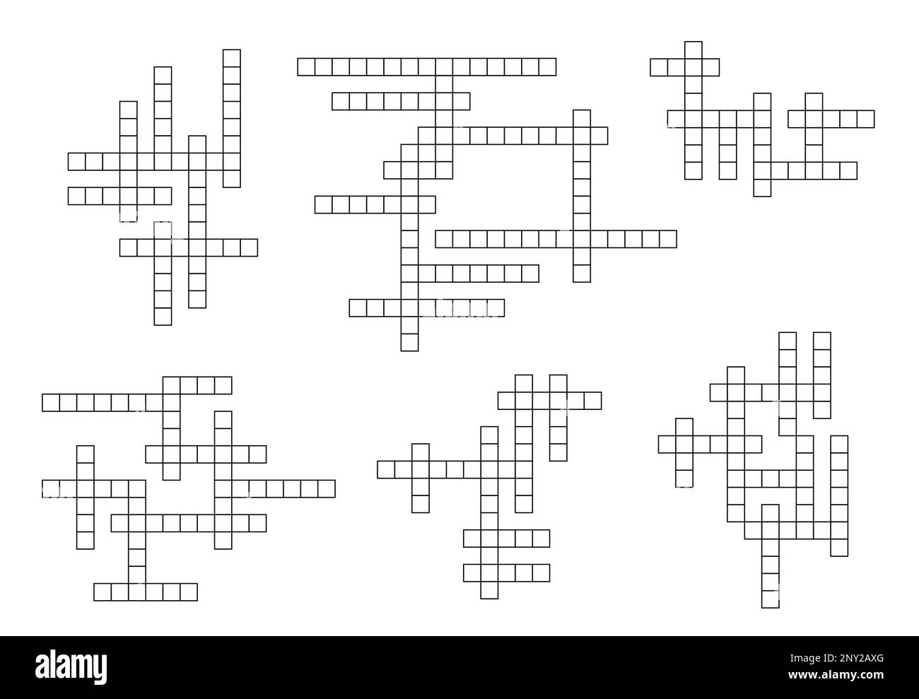 Crossword Game Grid Vector Puzzle Constructor With Empty Squares Isolated Vector Abstract Graphic Rebus Template Cross Word Teaser Worksheet Stock Vector Image Art Alamy