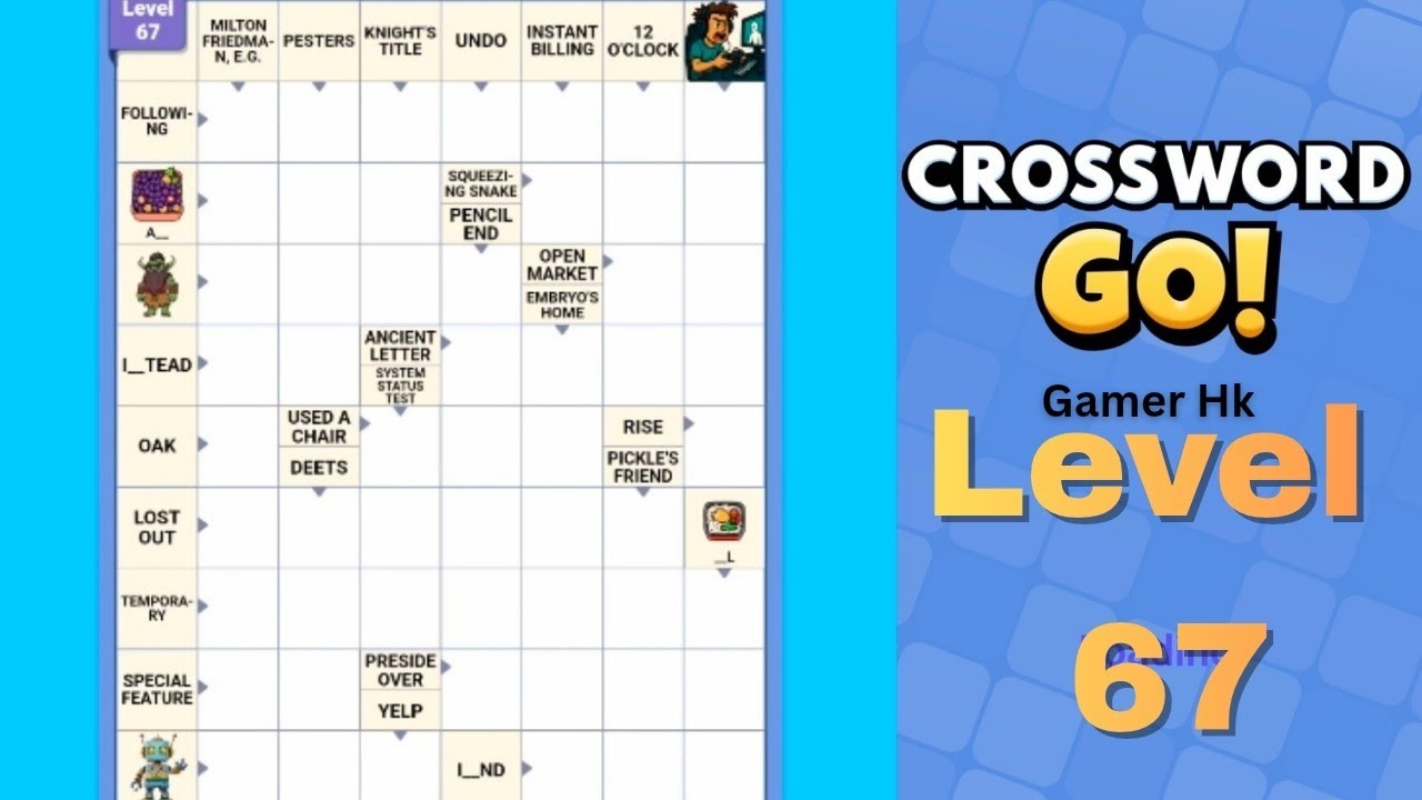 Crossword Go Level 67 Walkthrough Solution YouTube Crossword Go Level 67 Walkthrough Solution YouTube