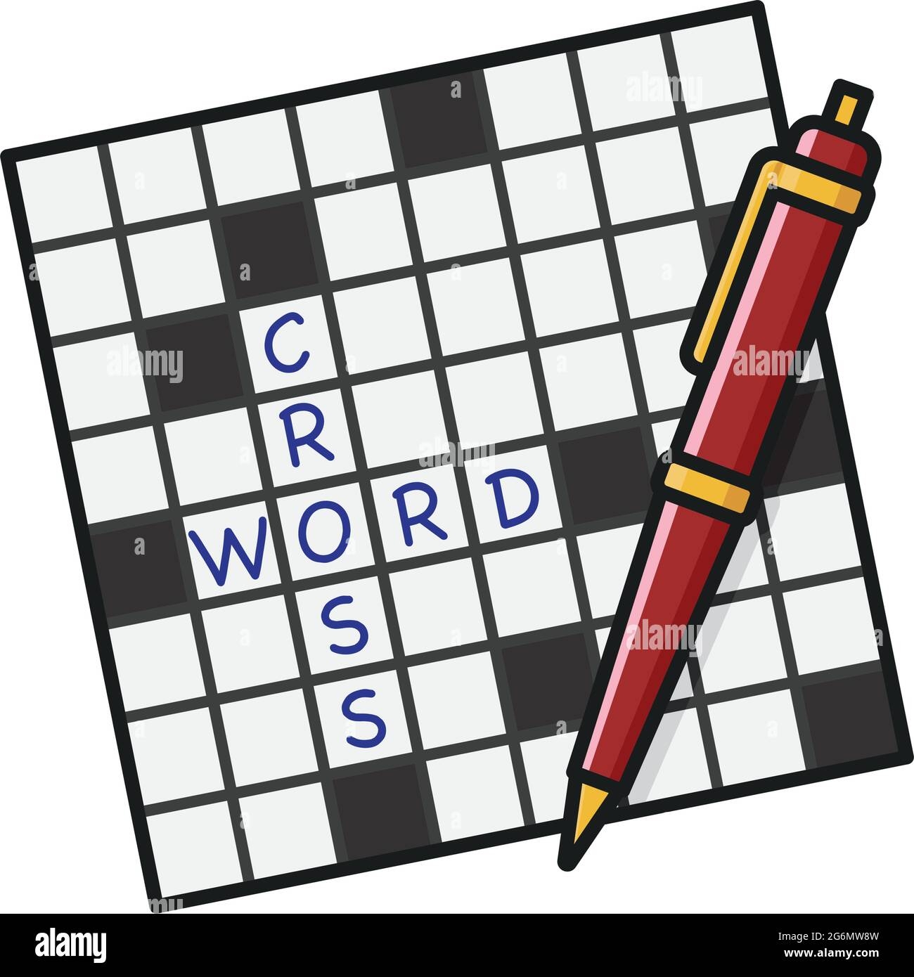 Crossword Puzzle And Ball point Pen Isolated Vector Illustration For Crossword Puzzle Day On December 21 Stock Vector Image Art Alamy Crossword Puzzle And Ball point Pen Isolated Vector Illustration For Crossword Puzzle Day On December 21 Stock Vector Image Art Alamy