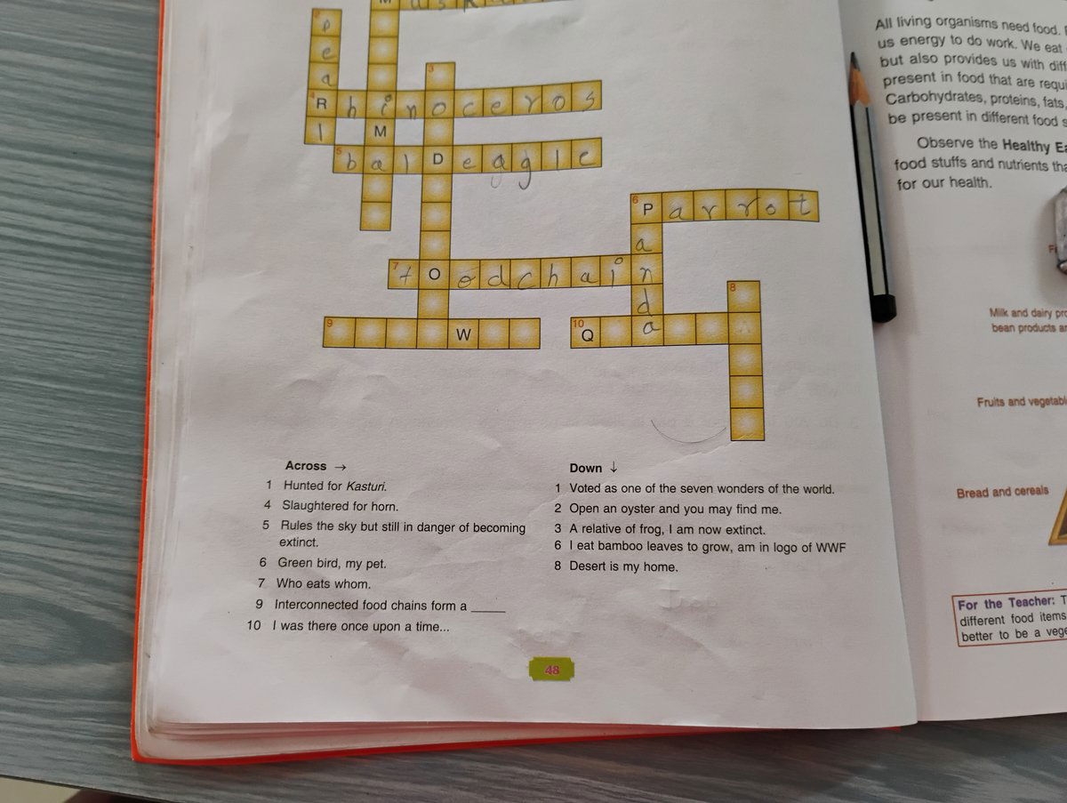 Crossword Puzzle On Animals And Ecology Across Hunted For Kasturi Slaug Crossword Puzzle On Animals And Ecology Across Hunted For Kasturi Slaug